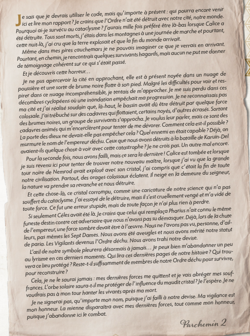 Testament d’un membre des Vigilants